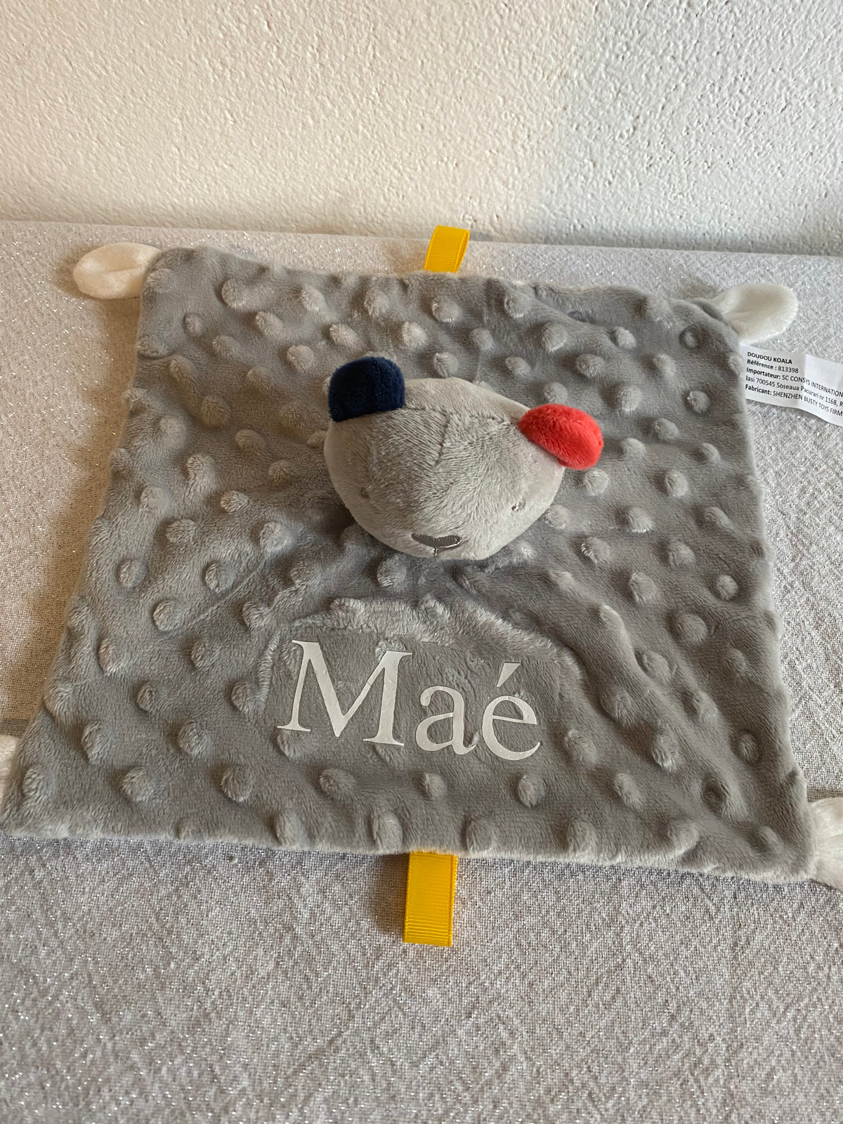 Doudou personnalisée