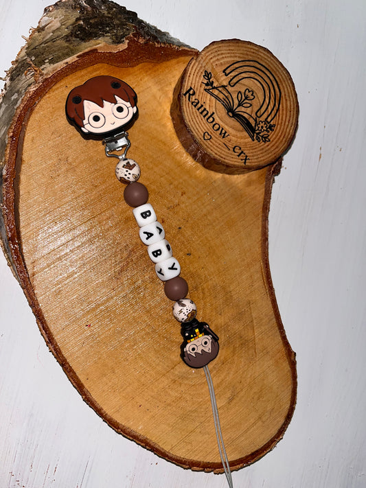 Attache tétine Harry Potter Brun